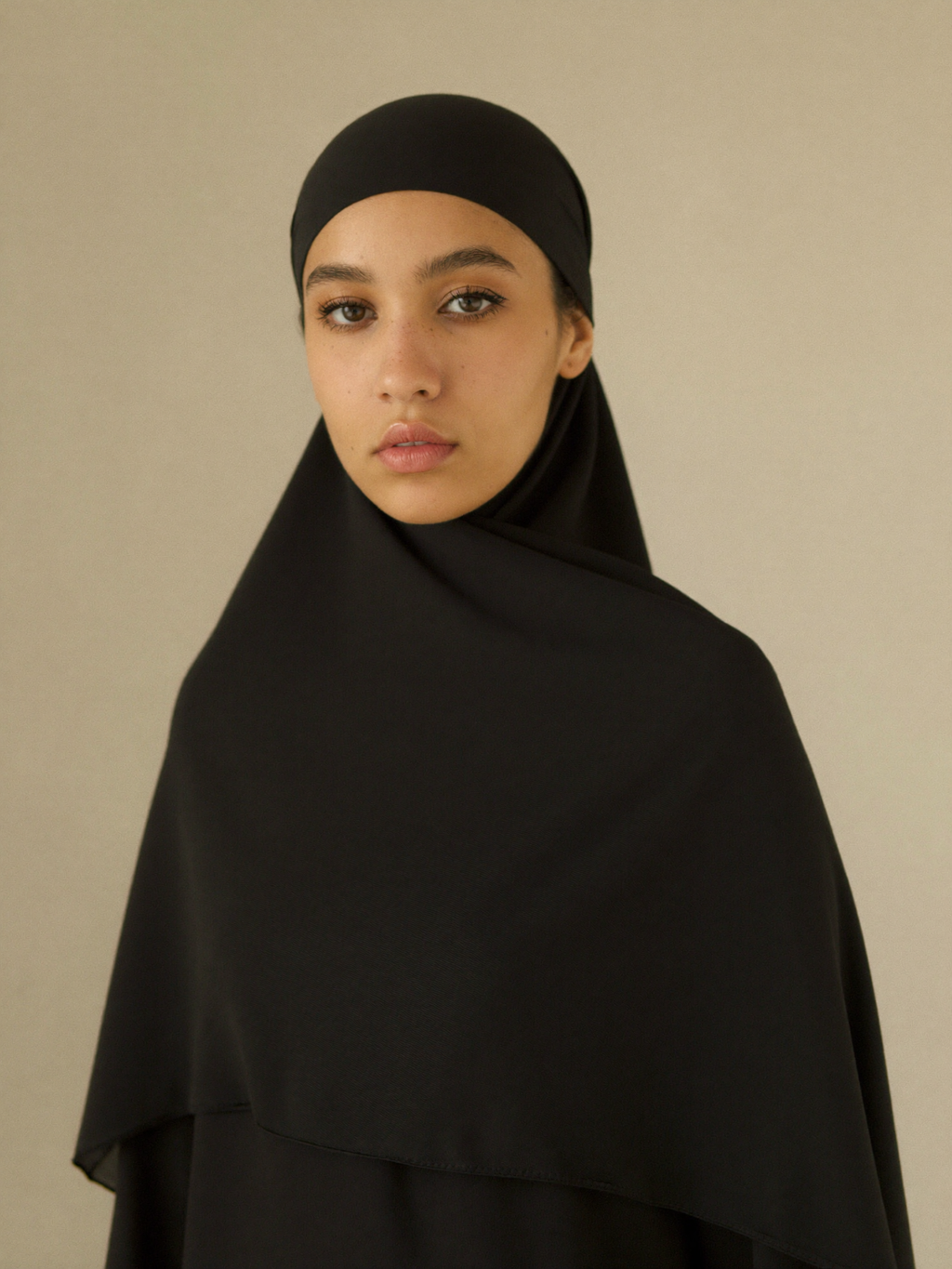 Hijab Jersey Premium noir - photo principale